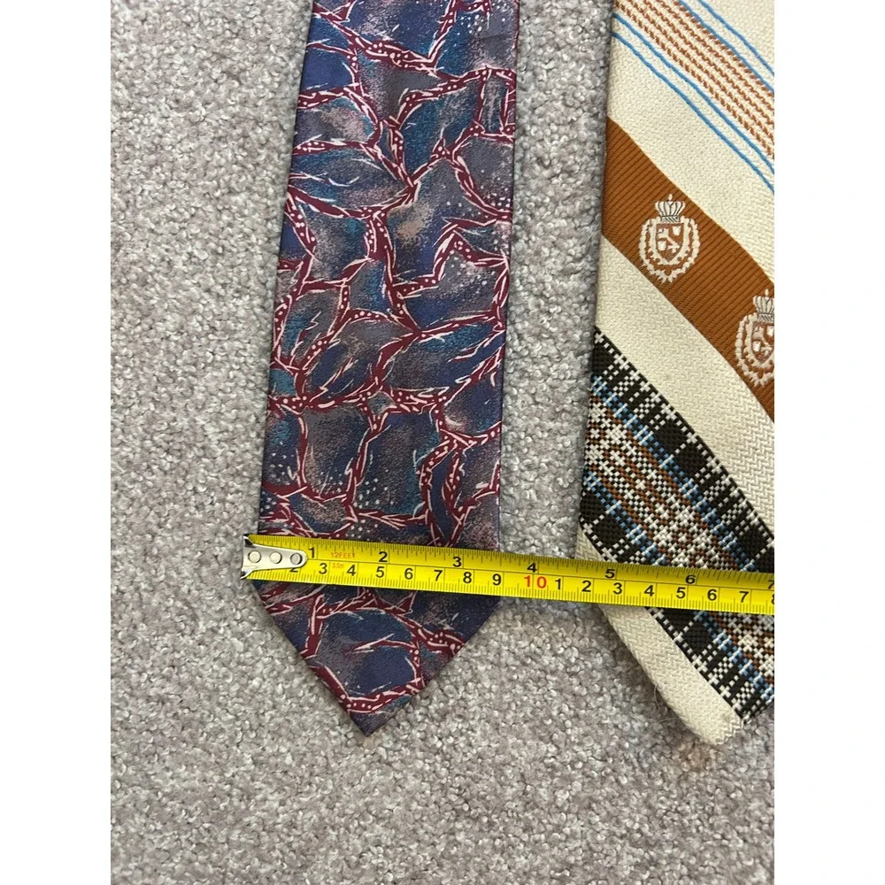 Formal Office Necktie 4Lot Mens OS Multicolored Excellent Vintage Patterned Ties